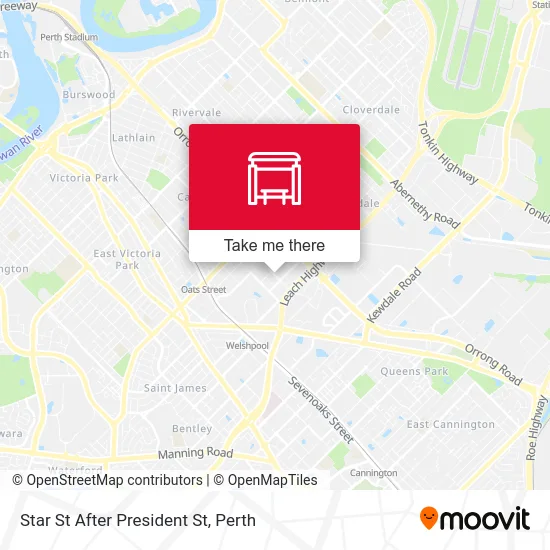 Mapa Star St After President St