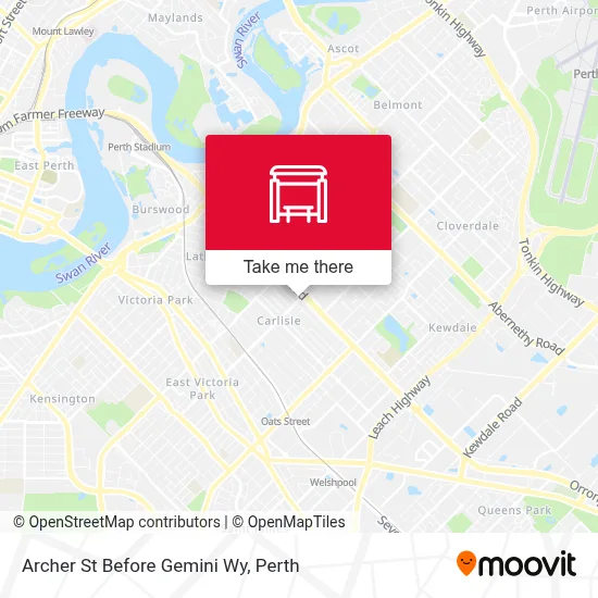 Mapa Archer St Before Gemini Wy