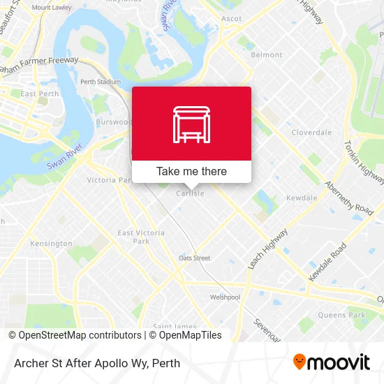 Mapa Archer St After Apollo Wy