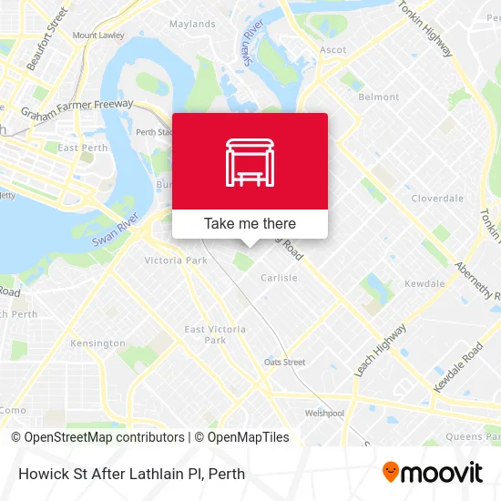 Mapa Howick St After Lathlain Pl