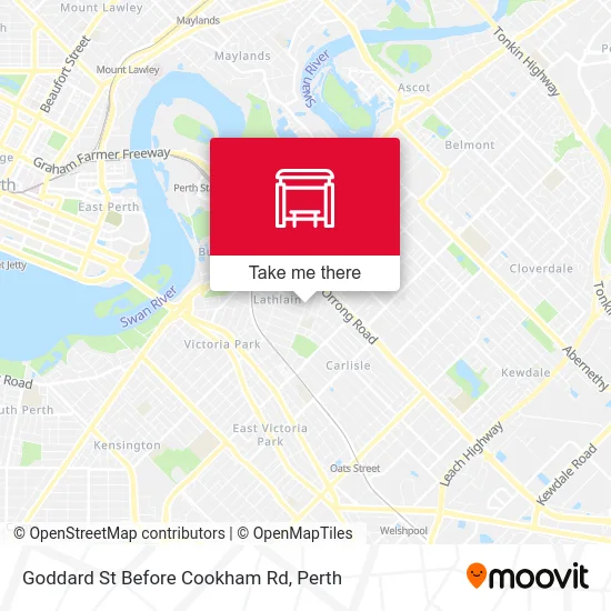 Mapa Goddard St Before Cookham Rd