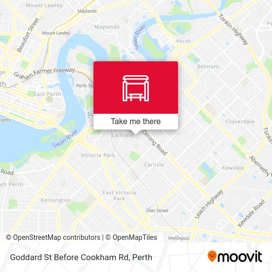 Mapa Goddard St Before Cookham Rd