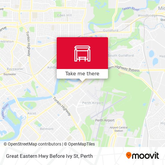 Great Eastern Hwy Before Ivy St map