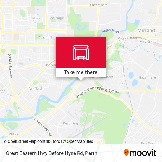 Great Eastern Hwy Before Hyne Rd map