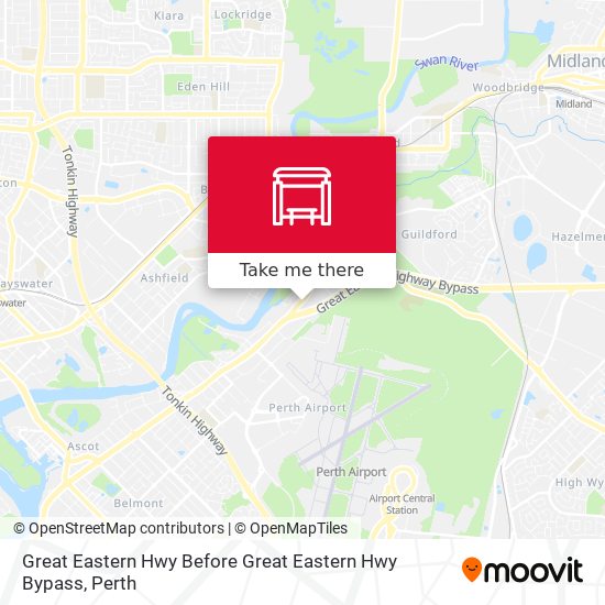 Great Eastern Hwy Before Great Eastern Hwy Bypass map