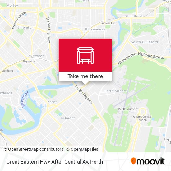Great Eastern Hwy After Central Av map