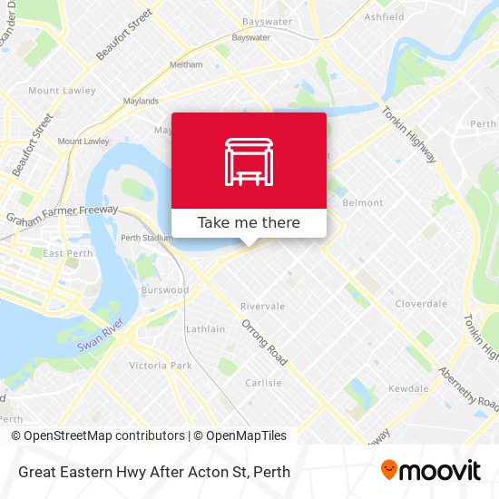 Great Eastern Hwy After Acton St map