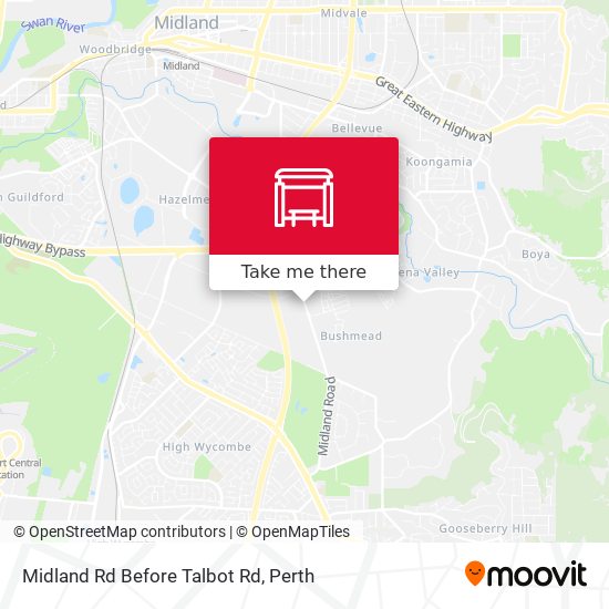 Mapa Midland Rd Before Talbot Rd