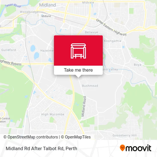 Mapa Midland Rd After Talbot Rd