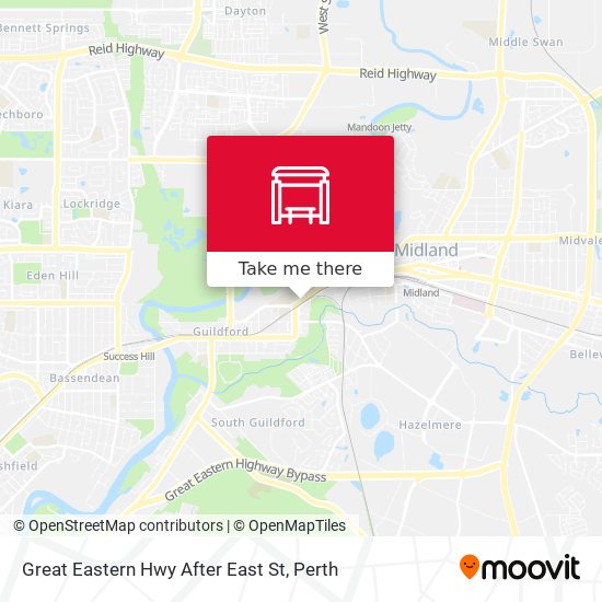Great Eastern Hwy After East St map