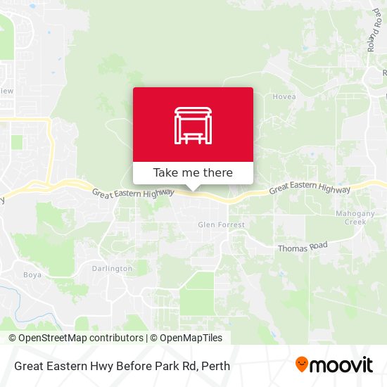 Great Eastern Hwy Before Park Rd map