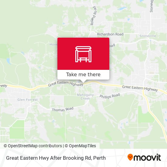 Great Eastern Hwy After Brooking Rd map