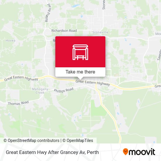 Great Eastern Hwy After Grancey Av map