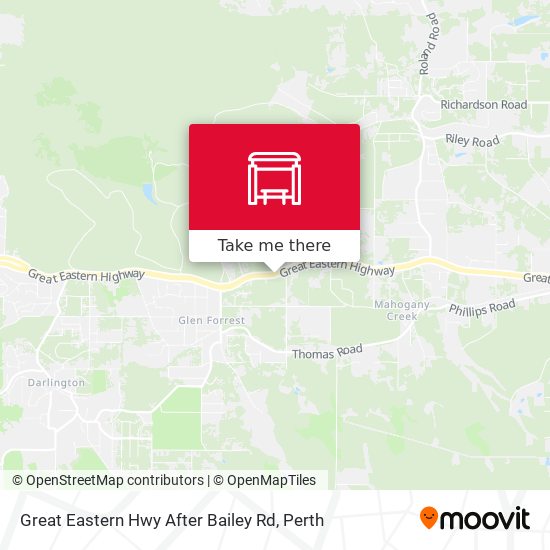 Great Eastern Hwy After Bailey Rd map