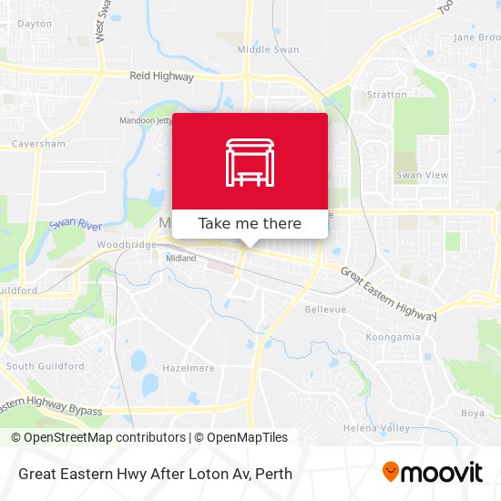 Great Eastern Hwy After Loton Av map