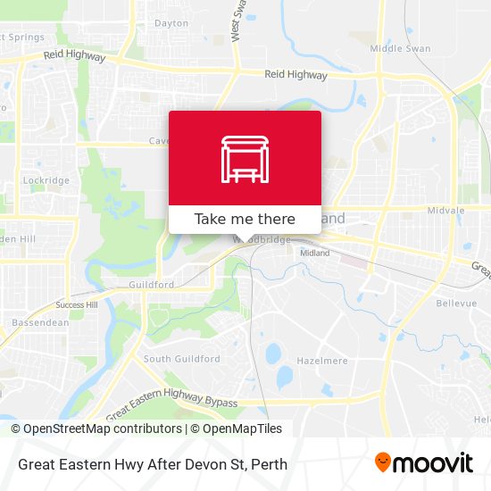 Great Eastern Hwy After Devon St map