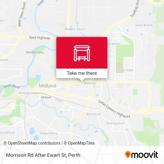 Mapa Morrison Rd After Ewart St