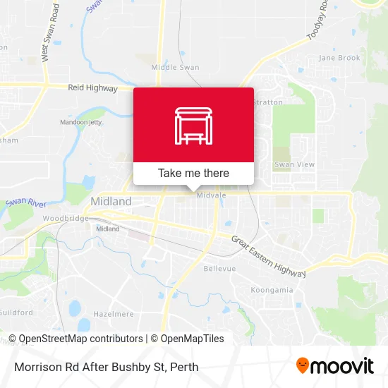 Mapa Morrison Rd After Bushby St