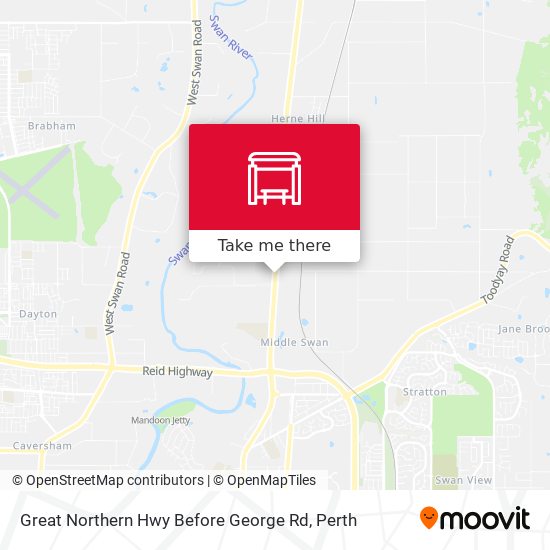 Great Northern Hwy Before George Rd map