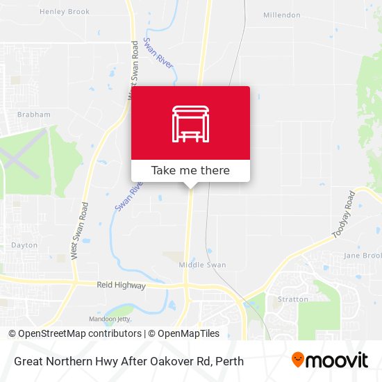 Great Northern Hwy After Oakover Rd map