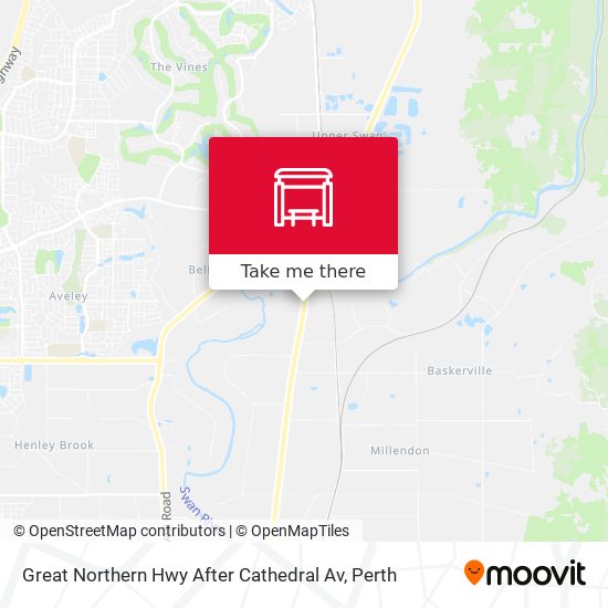Great Northern Hwy After Cathedral Av map