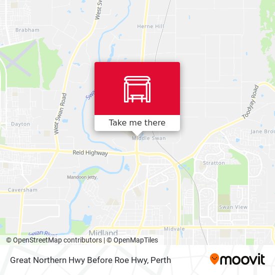 Great Northern Hwy Before Roe Hwy map