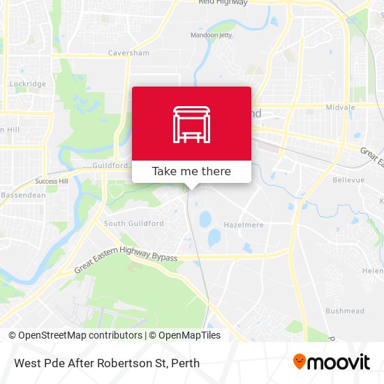 West Pde After Robertson St map