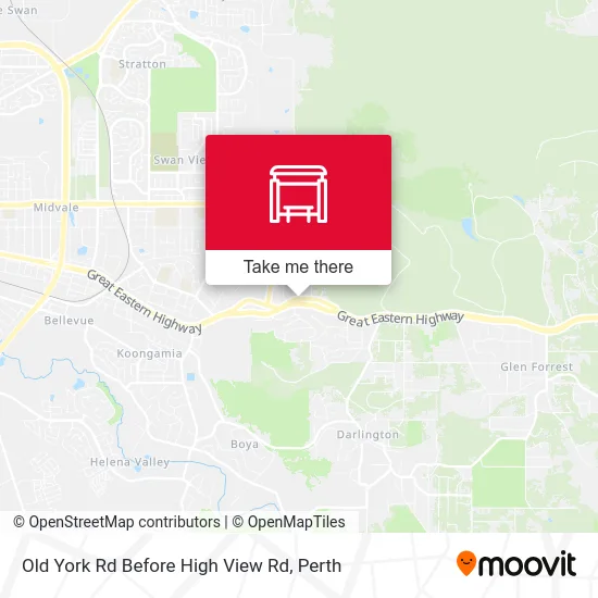 Old York Rd Before High View Rd map