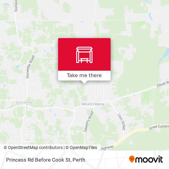 Princess Rd Before Cook St map