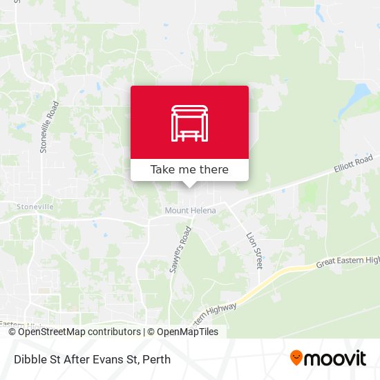 Dibble St After Evans St map