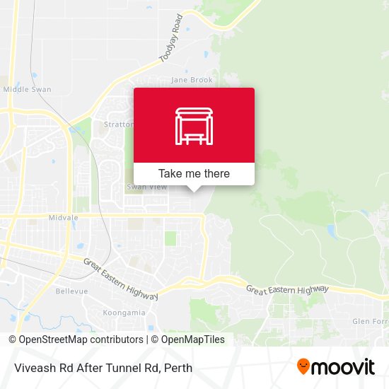 Viveash Rd After Tunnel Rd map