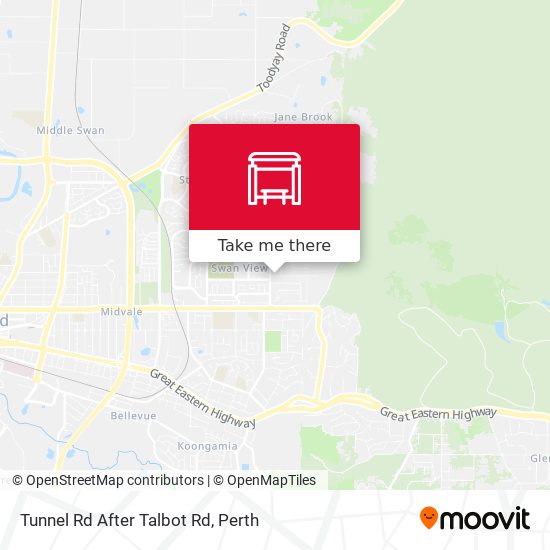 Tunnel Rd After Talbot Rd map