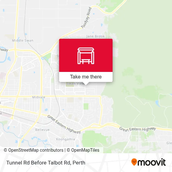 Mapa Tunnel Rd Before Talbot Rd
