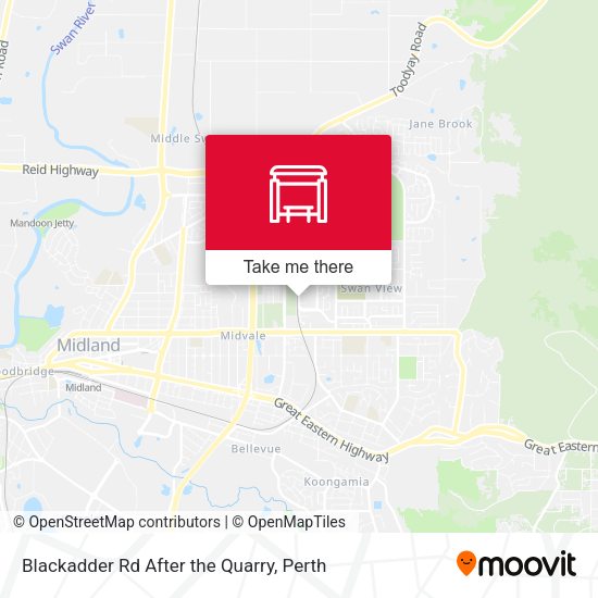 Blackadder Rd After the Quarry map