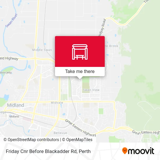 Mapa Friday Cnr Before Blackadder Rd