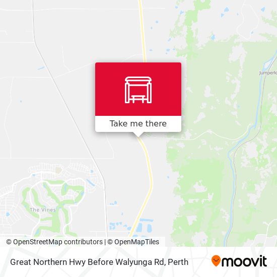 Great Northern Hwy Before Walyunga Rd map