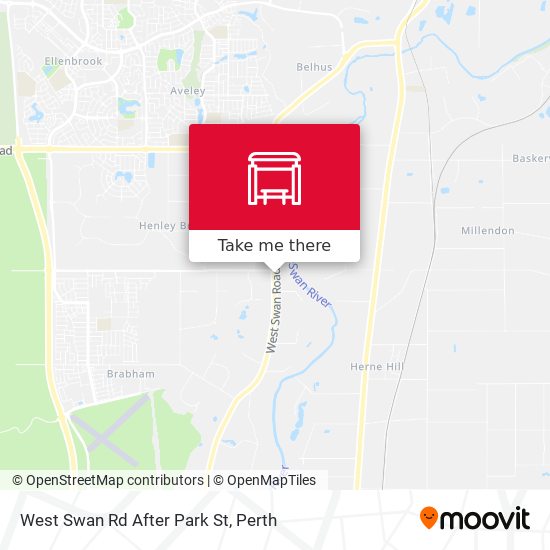 West Swan Rd After Park St map