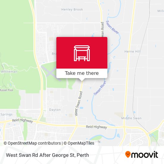 West Swan Rd After George St map