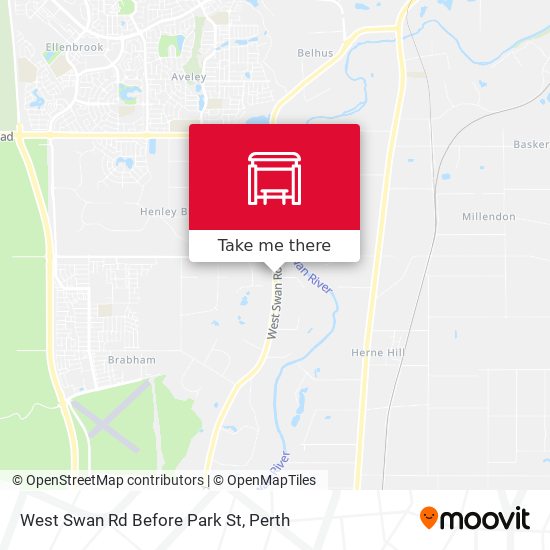 West Swan Rd Before Park St map
