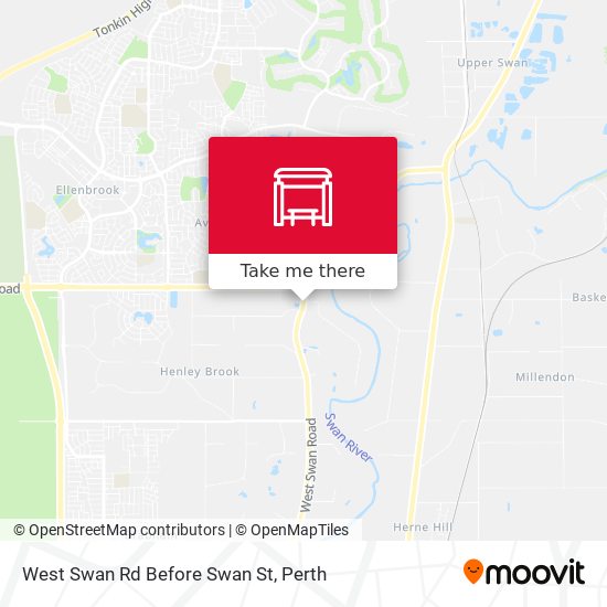 West Swan Rd Before Swan St map