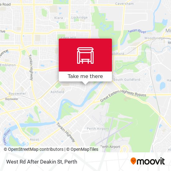 West Rd After Deakin St map