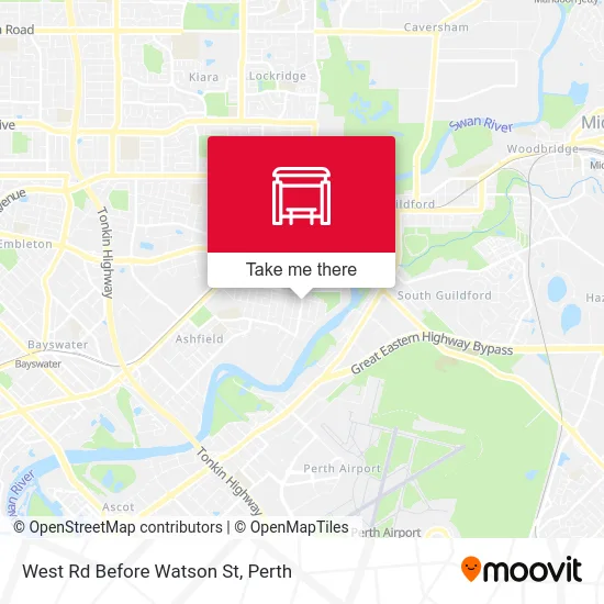 Mapa West Rd Before Watson St