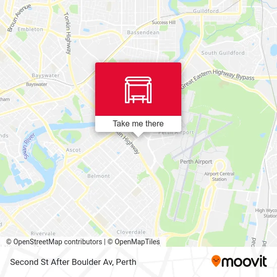 Mapa Second St After Boulder Av