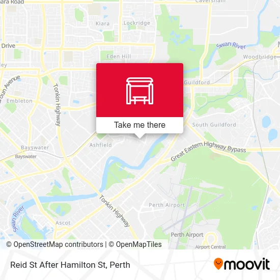 Mapa Reid St After Hamilton St