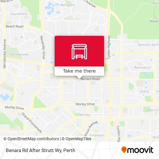 Benara Rd After Strutt Wy map