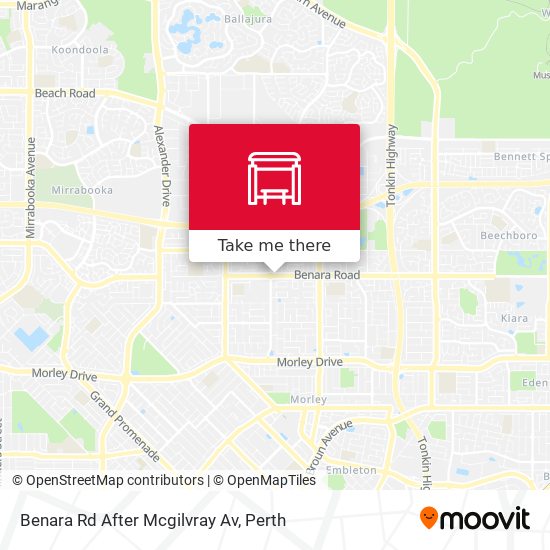 Benara Rd After Mcgilvray Av map