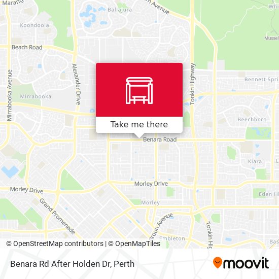 Benara Rd After Holden Dr map