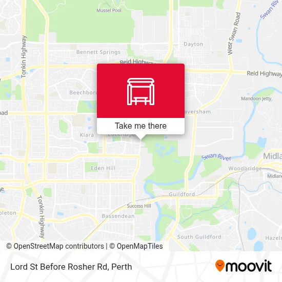 Mapa Lord St Before Rosher Rd