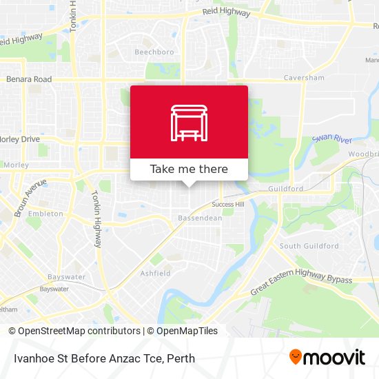 Ivanhoe St Before Anzac Tce map
