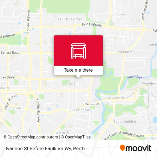 Mapa Ivanhoe St Before Faulkner Wy